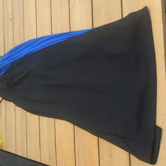 Black and Blue Striped Halter Jumpsuit Dress -  XS BNWOT - Picture 6 of 7